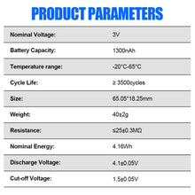 Na-Ion 3V 1300mAh Sodium-Ion Battery Cell for Low-Temperature and Fast Charge Applications