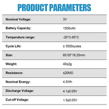 Na-Ion 3V 1500mAh Sodium-Ion Battery Cell for High Cycle Life ESS and Consumer Electronics