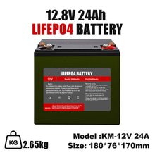 Kimbattery 12V 24Ah LiFePO4 Battery Pack for RV Camper Marine and Off-Grid Solar Systems