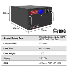 Kimbattery DIY 16S 48V 105Ah LiFePO4 Battery Kit with EVE Cells and BMS for Off-Grid Solar