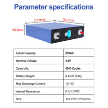 EVE 3.2V 230Ah LiFePO4 Prismatic Battery Cell Grade A for Home Energy Storage and Solar ESS