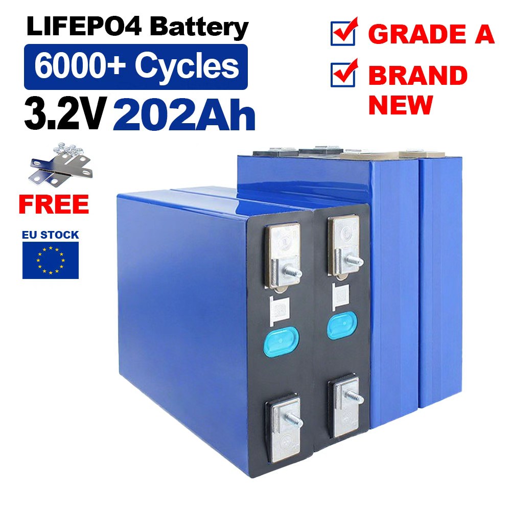 LiFePO4 202Ah 3.2V Prismatic Battery Cell for Solar Energy Storage and RV Systems
