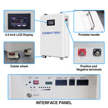 Kimbattery 48V 314Ah LiFePO4 Rack Battery Pack 16S with BMS for Large Home Solar ESS