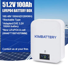 Kimbattery 48V 100Ah LiFePO4 Battery Pack 16S with BMS for Home Solar ESS and Off-Grid Power