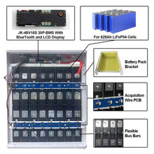 Kimbattery DIY 16S 48V 628Ah LiFePO4 Battery Kit with JK BMS for Large Solar Energy Storage