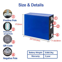 LiFePO4 314Ah 3.2V Prismatic Battery Cell for Home ESS and Off-Grid Solar