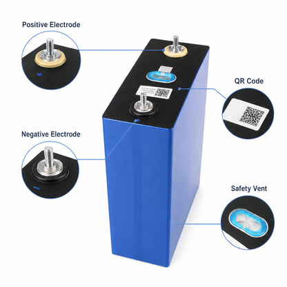 EU STOCK CATL 3.2V 280Ah Grade A LiFePO4 Battery Cell 896Wh for Solar Energy Storage & DIY Battery Packs