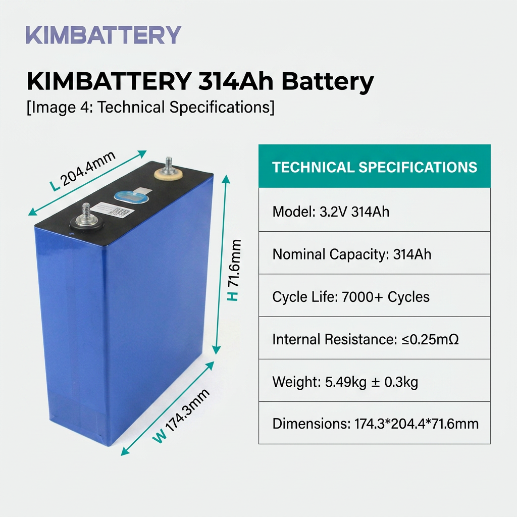EU-LAGER CATL 3.2V 314Ah Grade A LiFePO4 Batteriezelle für Solarenergiespeicherung & DIY Batteriepack