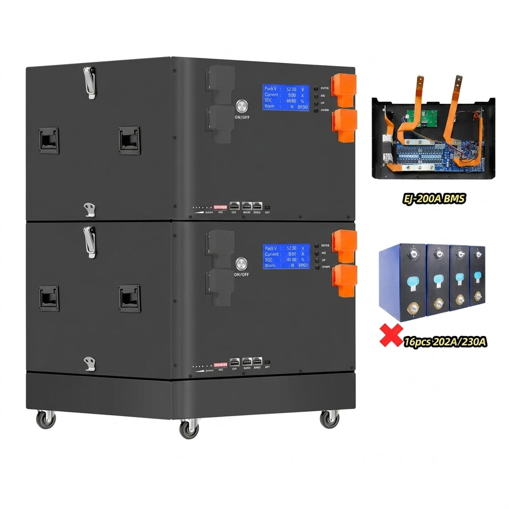 Kimbattery DIY 16S 48V 230Ah LiFePO4 Battery Box Kit