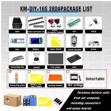 Kimbattery DIY 16S 48V 280-334Ah LiFePO4 Battery Box Kit