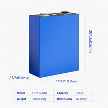 3.2V 314Ah LiFePO4 Battery Cell