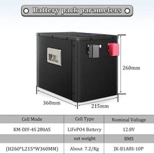 Kimbattery DIY 4S 12V 280-314Ah LiFePO4 Battery Box Kit