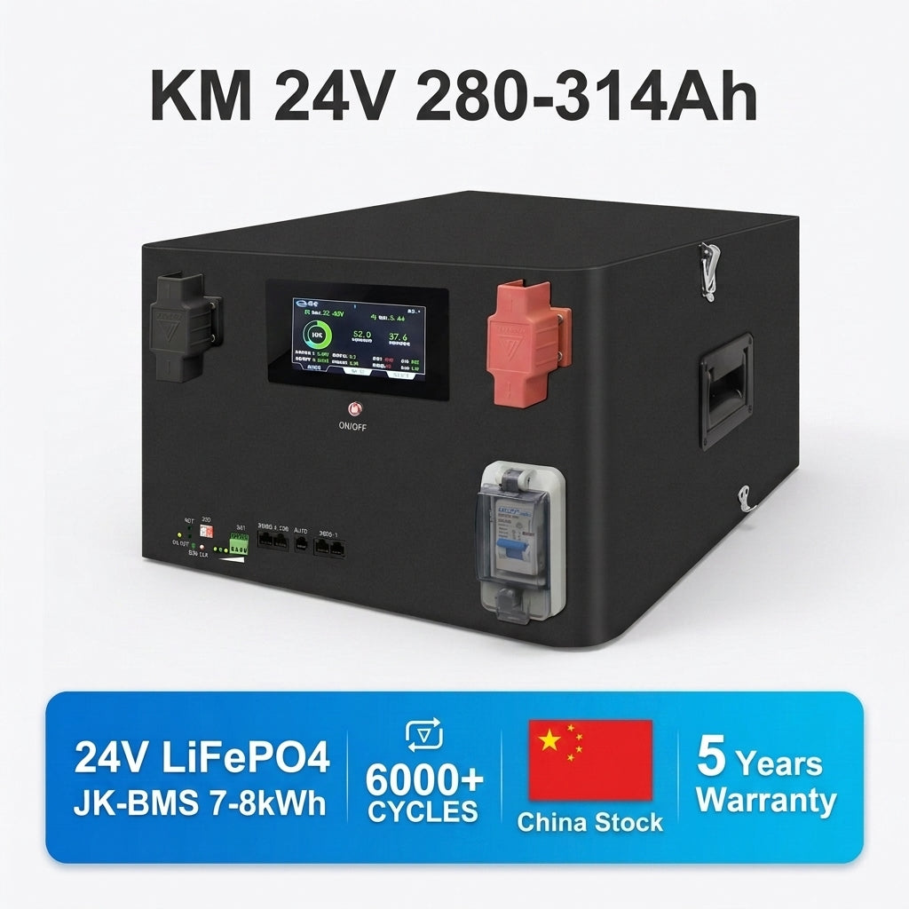 Kimbattery DIY 8S 24V 280-314Ah LiFePO4 Battery Box Kit