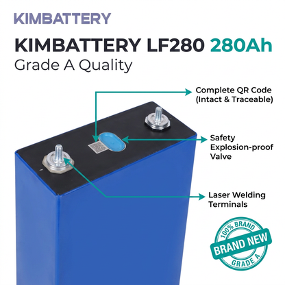 EU LAGER EVE LF280K 3.2V 280Ah LiFePO4 Prismatische Batteriezelle für Solarenergiespeicherung