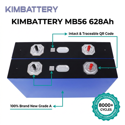 EU LAGER EVE MB56 3.2V 628Ah LiFePO4 Prismatische Batteriezelle für Heimenergiespeicher & DIY Batteriepakete