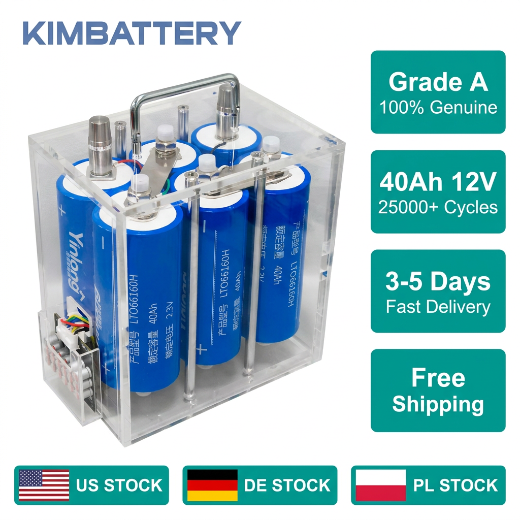 EU LAGER YL 12V 40Ah LTO Akku Pack 13.8V 552Wh 6C Schnellladung für Wohnmobil USV Marine Notstromversorgung