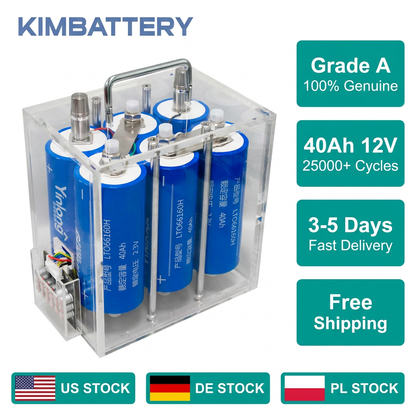 EU LAGER YL 12V 40Ah LTO Akku Pack 13.8V 552Wh 6C Schnellladung für Wohnmobil USV Marine Notstromversorgung