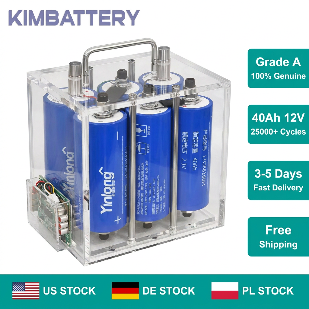 EU LAGER YL 12V 40Ah LTO Akku Pack 13.8V 552Wh 6C Schnellladung für Wohnmobil USV Marine Notstromversorgung