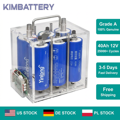 EU LAGER YL 12V 40Ah LTO Akku Pack 13.8V 552Wh 6C Schnellladung für Wohnmobil USV Marine Notstromversorgung