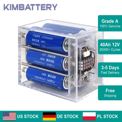 EU LAGER YL 12V 40Ah LTO Akku Pack 13.8V 552Wh 6C Schnellladung für Wohnmobil USV Marine Notstromversorgung