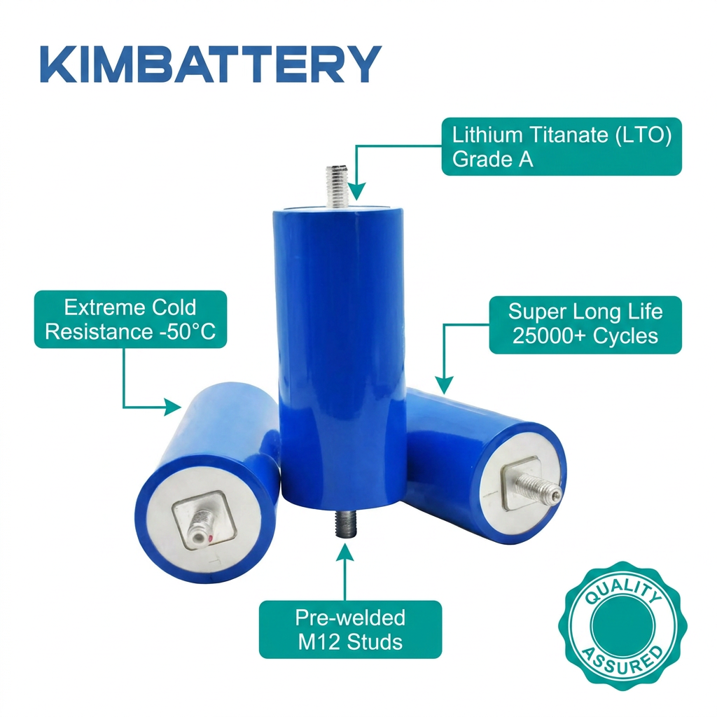 EU-LAGER YL 2,3V 40Ah LTO Batteriezelle | 25000+ Zyklen Lithium-Titanat-Zelle für Wohnmobile, USV und Solarspeicher