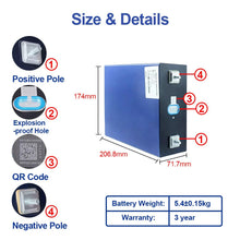 REPT 3.2V 280Ah LiFePO4 Prismatic Battery Cell Grade A for Home Energy Storage and Solar ESS